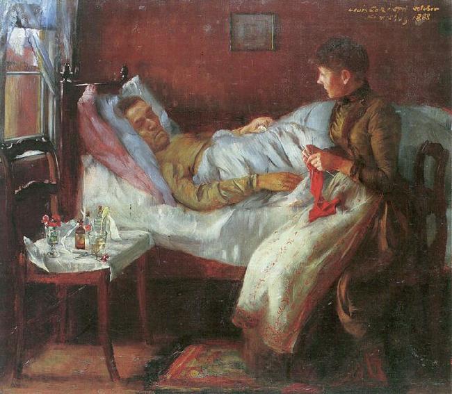 Lovis Corinth Vater Franz Heinrich Corinth auf dem Krankenlager Spain oil painting art